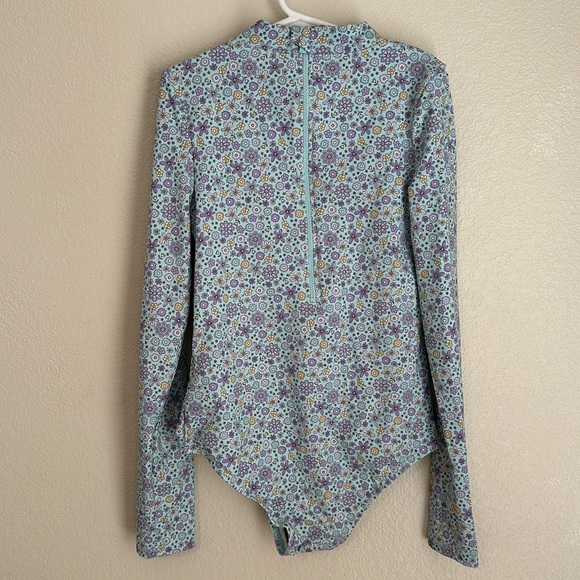 Cotton On Kids Floral Ruffle Long Sleeve Swimsuit - Picture 2 of 9